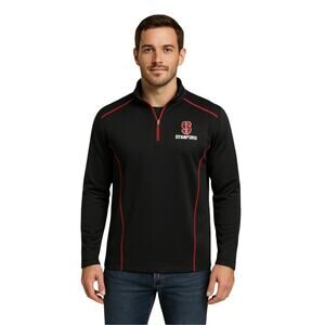 Under Armour Stanford Black Red Quarter-Zip Pullover Men’s Medium Style UM7525